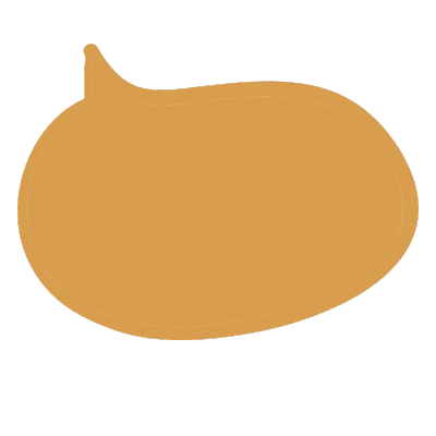 Empty Orange Speech Bubble Icon